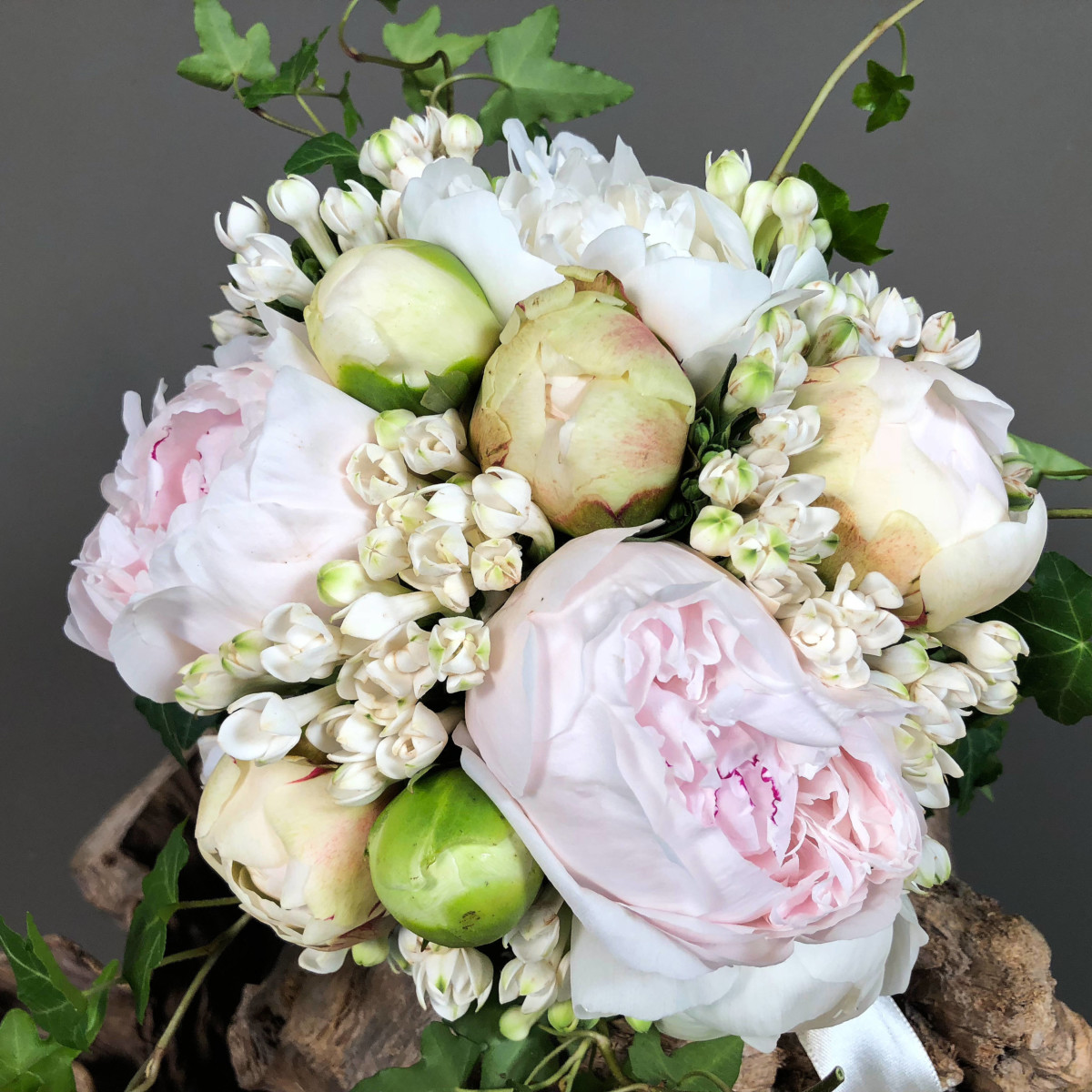 Bridal Bouquet Peonies Bouvardia