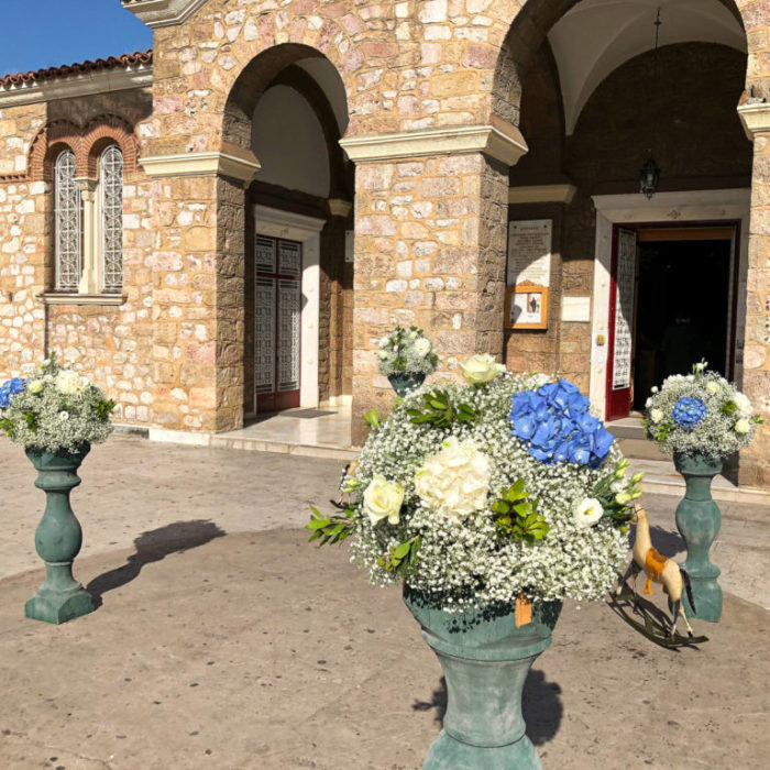 Petrol Columns Christening Decoration