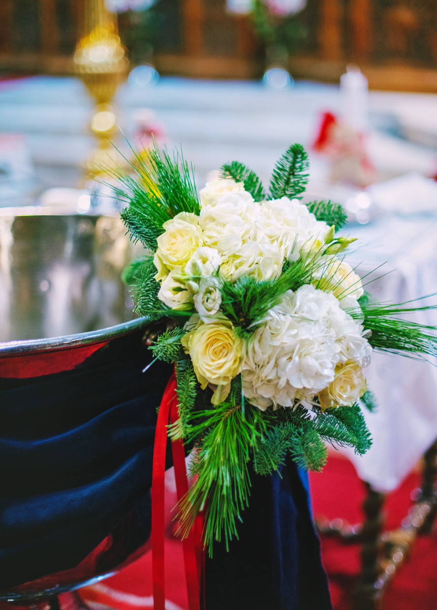 Christening Font Front Decoration