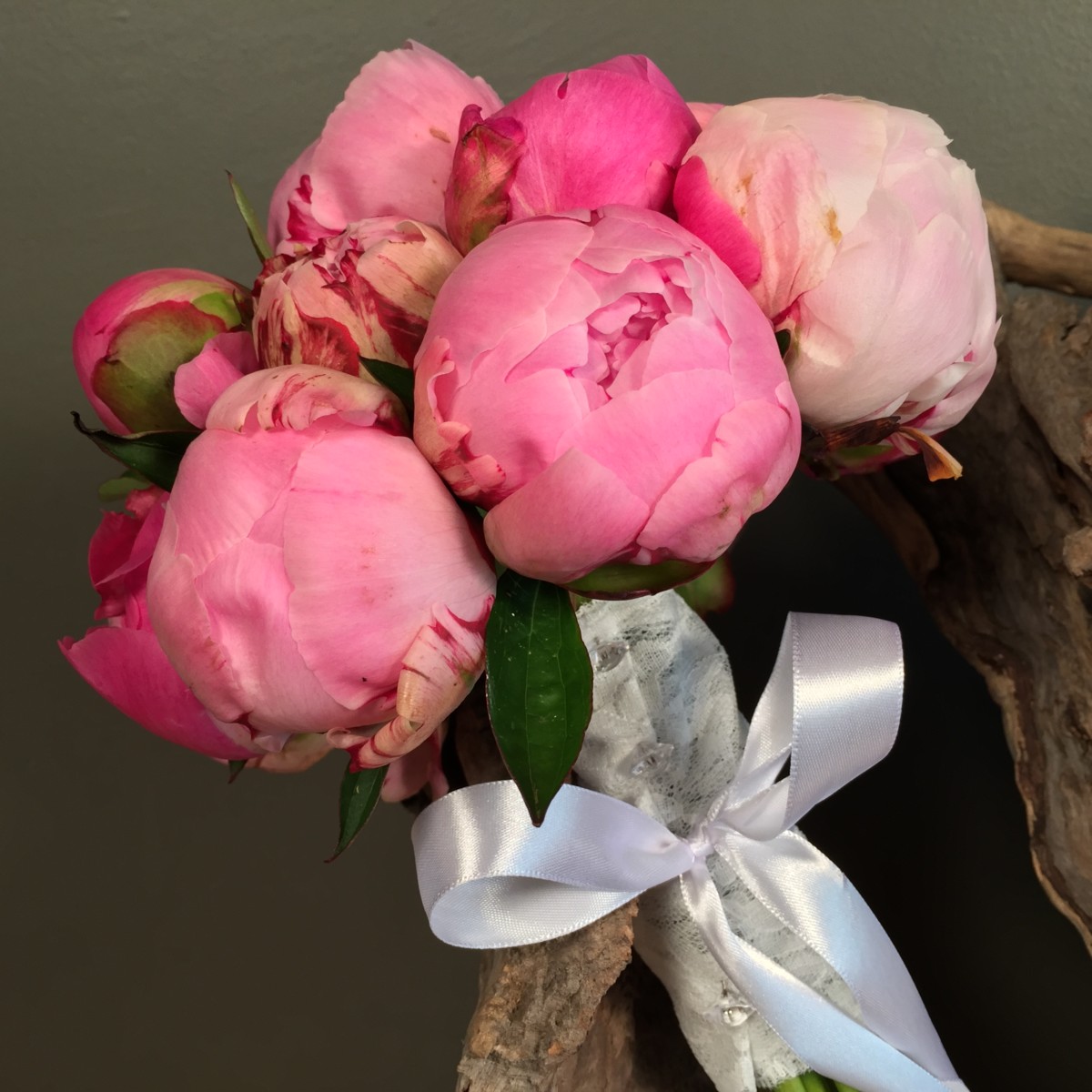 Pink & Fuchsia Peonies Bridal Bouquet