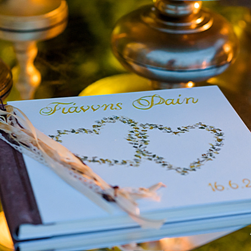 Wooden Guest Book Flower