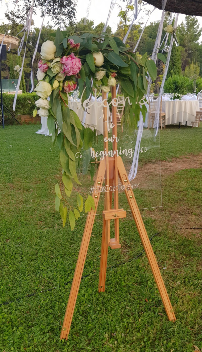 Venue Decoration Easel Wedding's Hashtag