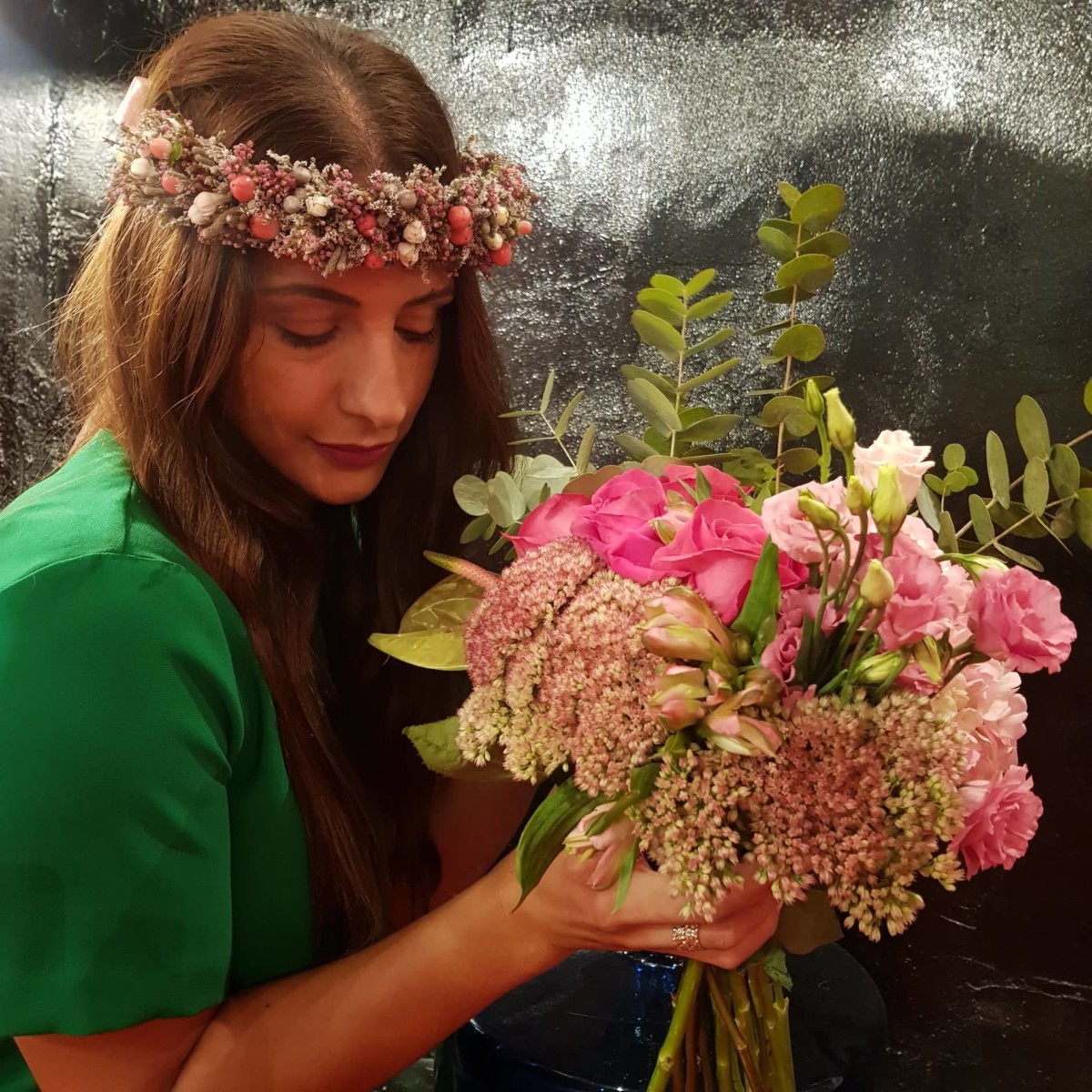 Flower Hair Comb & Bridal Bouquet