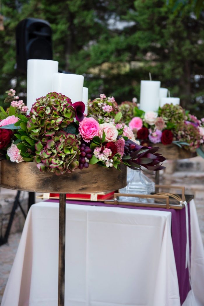 Wedding Candles Fall Gold