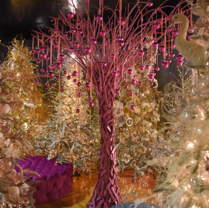 Χριστουγεννιάτικο Δέντρο Ξύλινο Ροζ