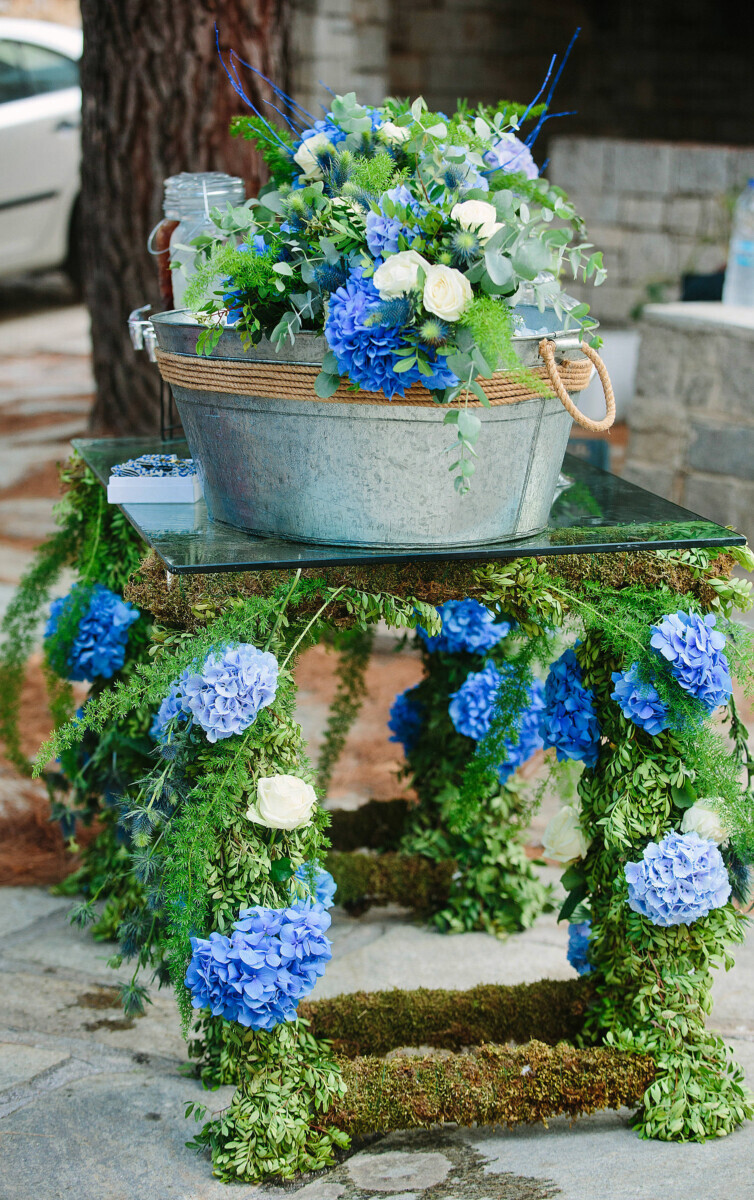 Candy Bar Baptism decoration for a boy in Nafplion