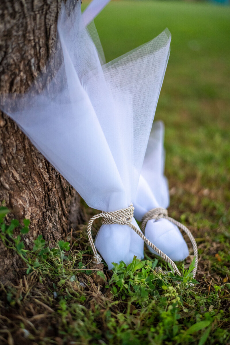 Tulle Ivory Cord Bonbonniere for a Greek Orthodox Wedding