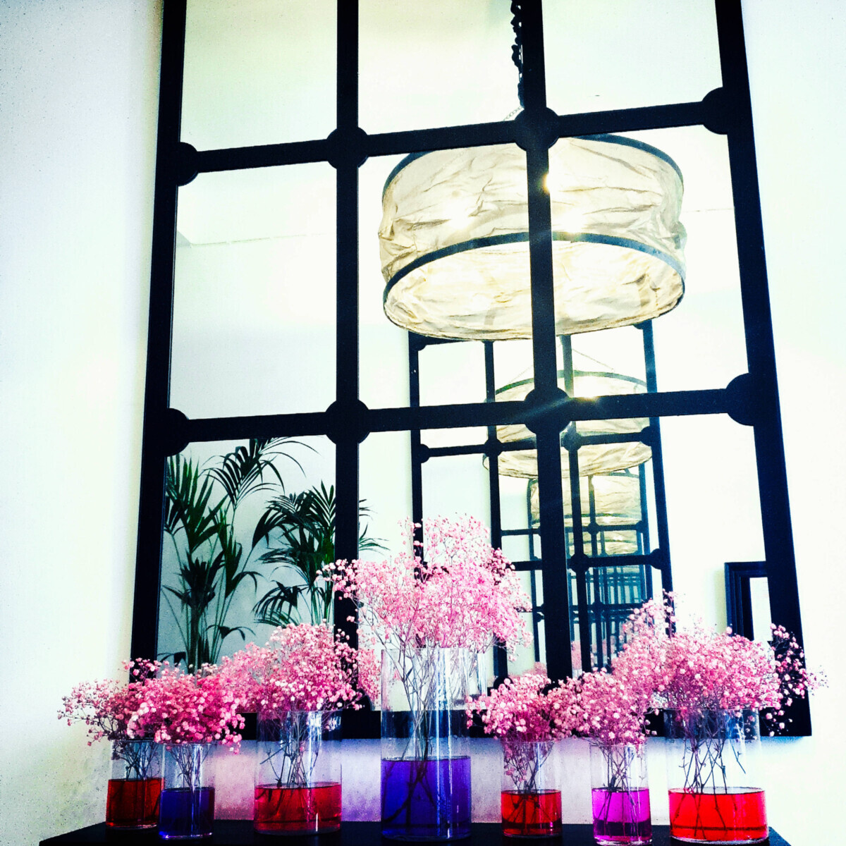 Bouquet Gypsophila Pink Painted